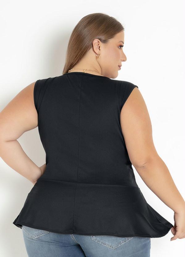 Marguerite - Regata Peplum Marguerite Preta Plus Size 2