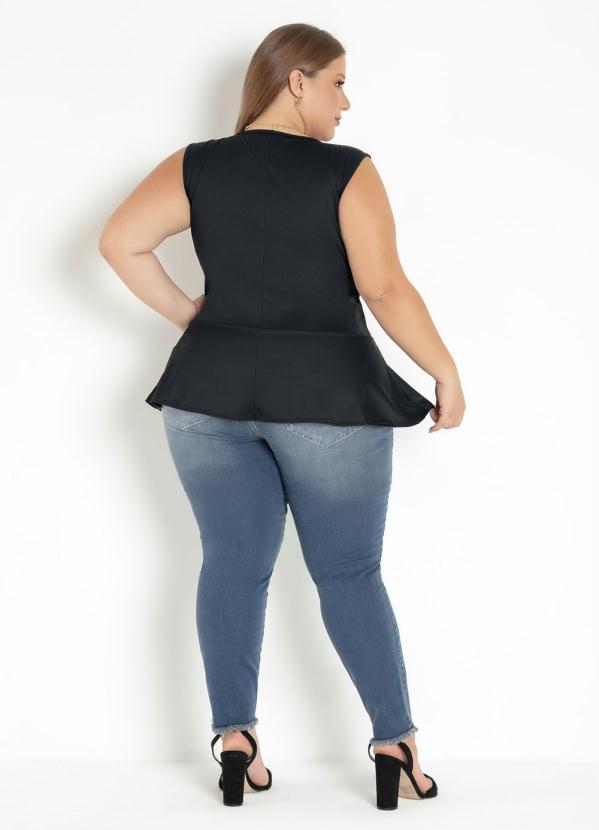 Marguerite - Regata Peplum Marguerite Preta Plus Size 4
