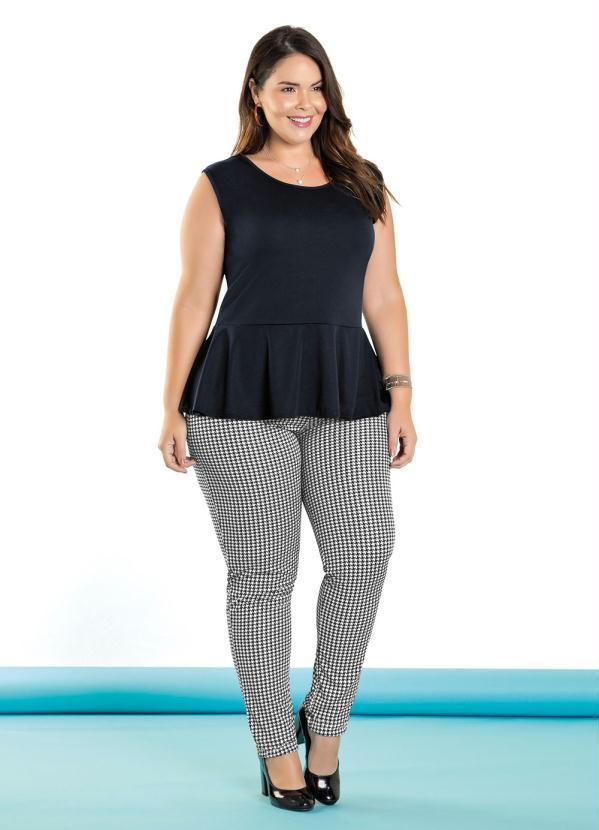 Marguerite - Regata Peplum Marguerite Preta Plus Size 5