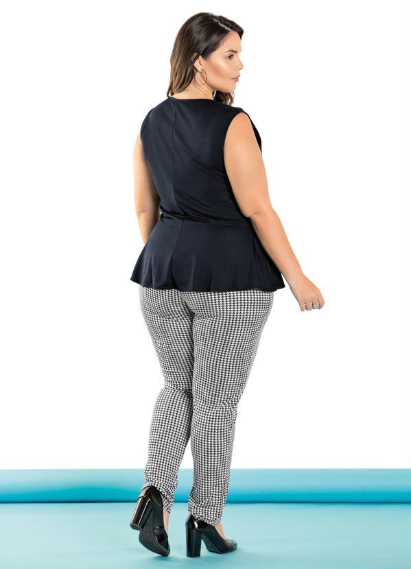 Marguerite - Regata Peplum Marguerite Preta Plus Size 6