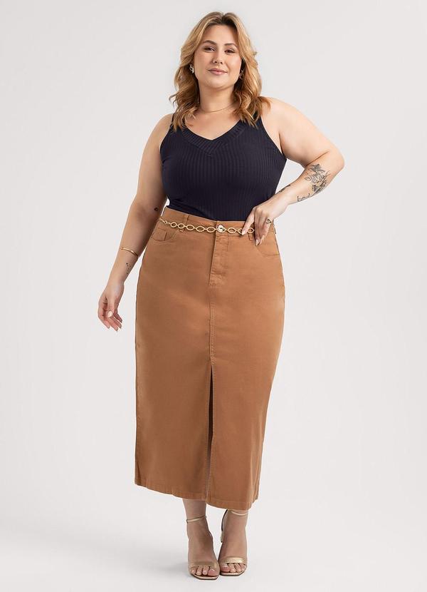 Habana - Regata Plus Size em Canelado Preto 3