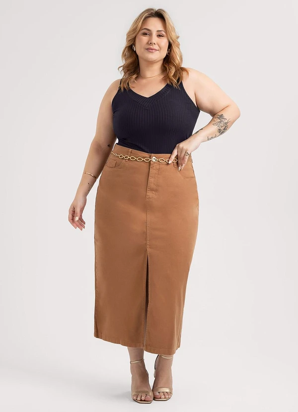 Habana - Regata Plus Size em Canelado Preto 3