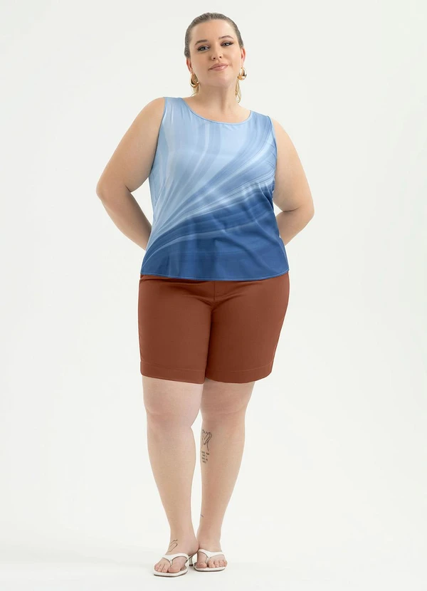 Cativa - Regata Plus Size em Misturinha Azul Claro 3