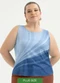 Cativa - Regata Plus Size em Misturinha Azul Claro - variação: Azul Claro