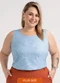 Habana - Regata Plus Size em Misturinha Vermelho - variação: Azul