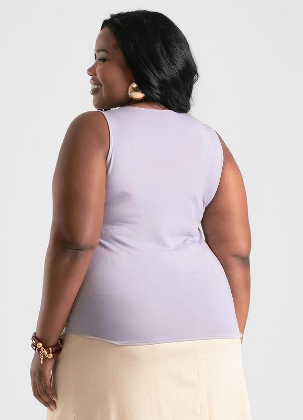 Cativa - Regata Plus Size em Misturinha Lilás 2