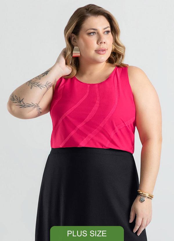 Cativa - Regata Plus Size em Misturinha Pink