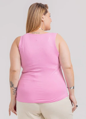 Habana - Regata Plus Size em Misturinha Rosa - HABANA
