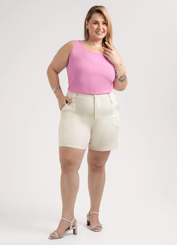Habana - Regata Plus Size em Misturinha Rosa 3