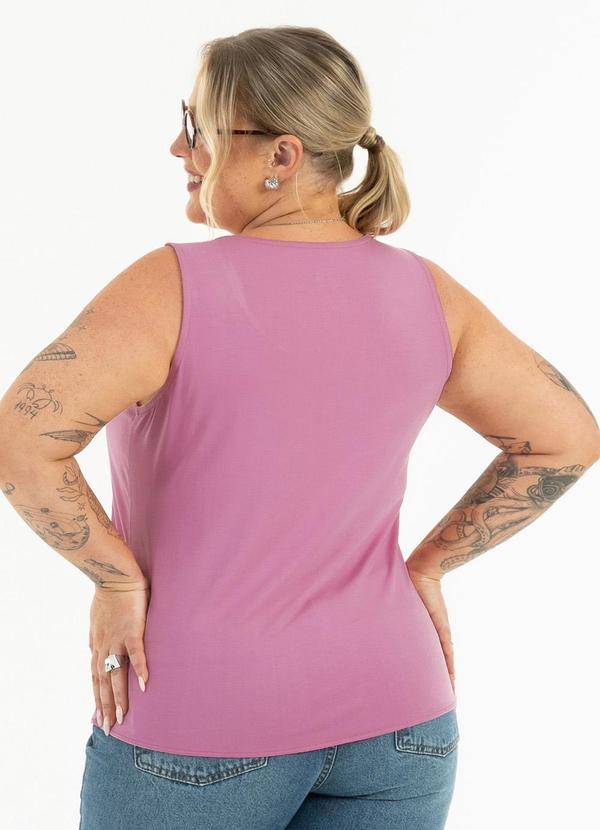 Habana - Regata Plus Size em Misturinha Rosa 2