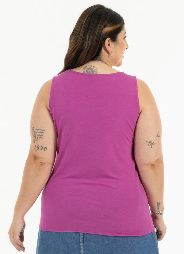 Habana - Regata Plus Size em Misturinha Roxo 2
