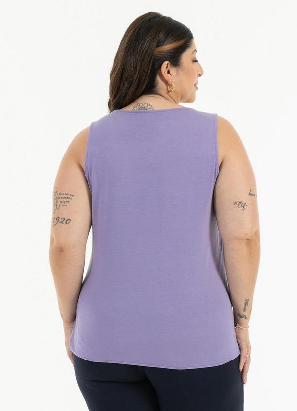 Habana - Regata Plus Size em Misturinha Roxo 2