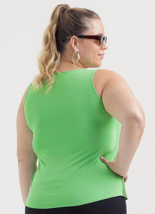 Cativa - Regata Plus Size em Misturinha Verde 2