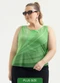 Cativa - Regata Plus Size em Misturinha Azul Claro - variação: Verde