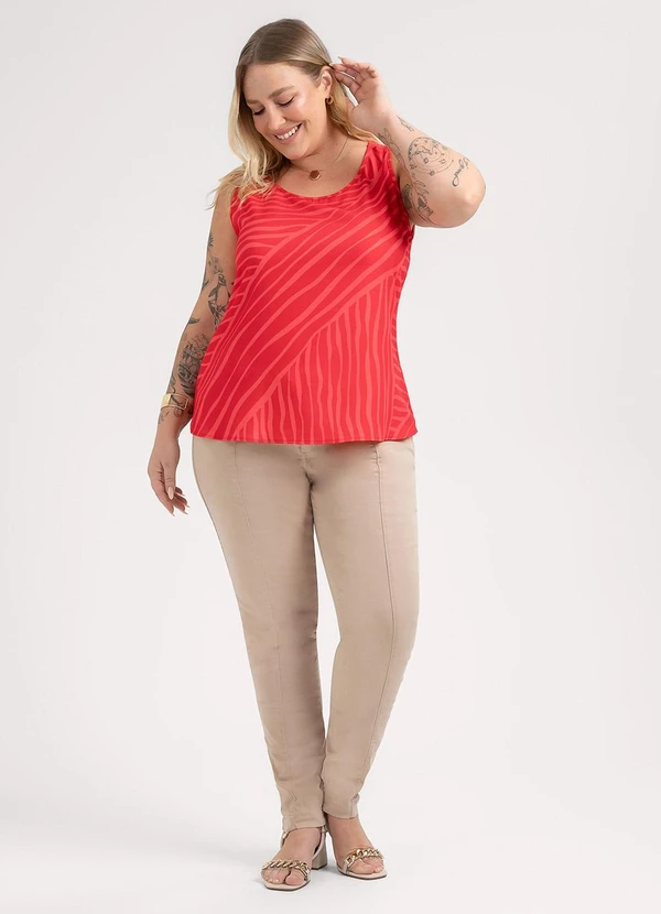 Habana - Regata Plus Size em Misturinha Vermelho 3