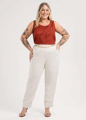 Habana - Regata Plus Size em Misturinha Vermelho - HABANA