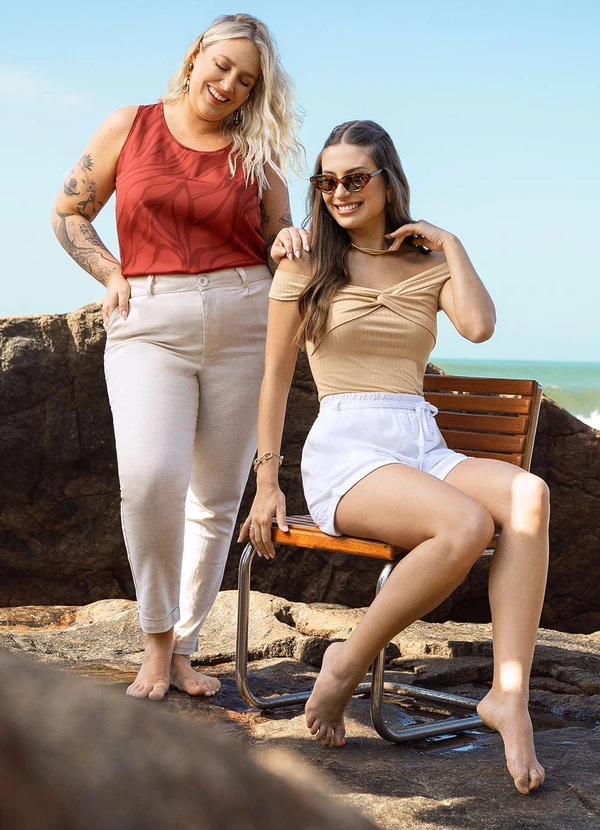 Habana - Regata Plus Size em Misturinha Vermelho 4