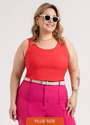 Habana - Regata Plus Size em Misturinha Vermelho - HABANA