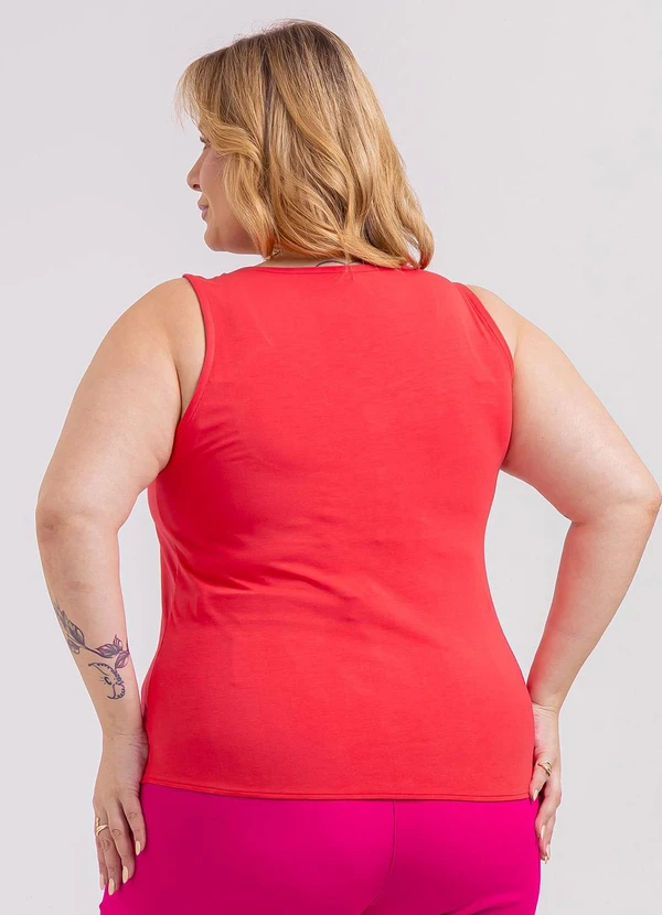 Habana - Regata Plus Size em Misturinha Vermelho 2