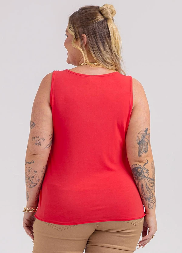 Habana - Regata Plus Size em Misturinha Vermelho 2
