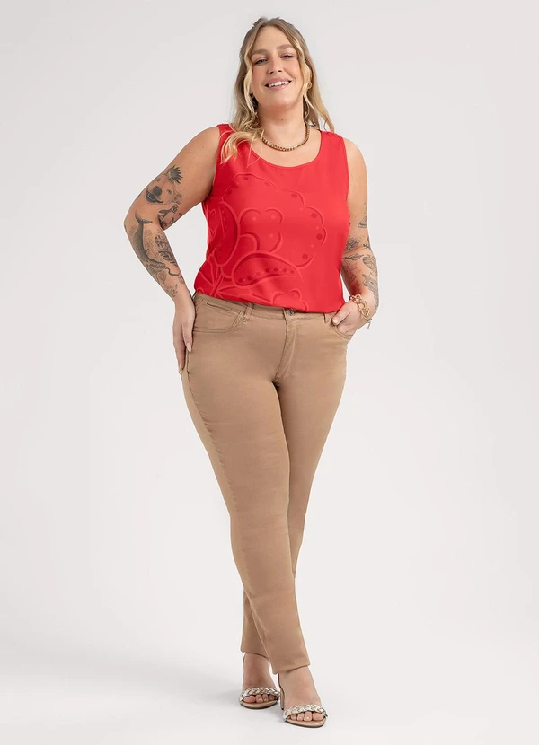 Habana - Regata Plus Size em Misturinha Vermelho 3