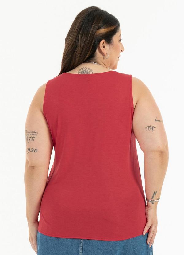 Habana - Regata Plus Size em Misturinha Vermelho 1