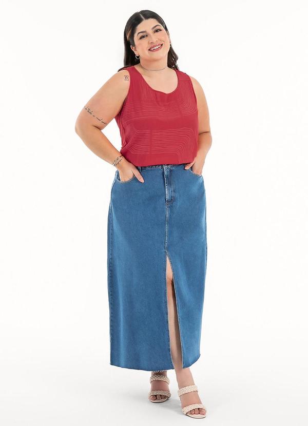 Habana - Regata Plus Size em Misturinha Vermelho 3