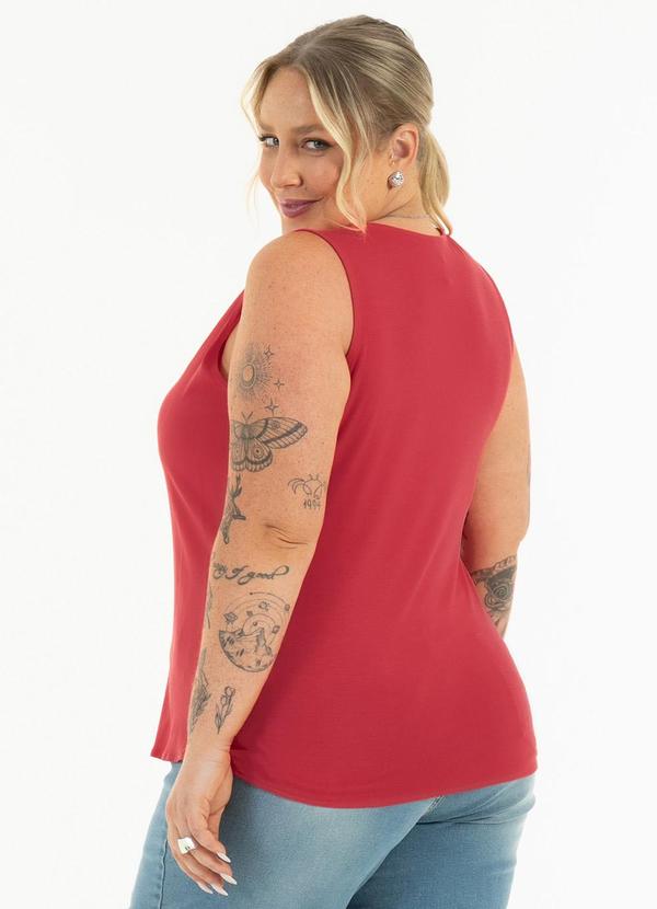 Habana - Regata Plus Size em Misturinha Vermelho 2