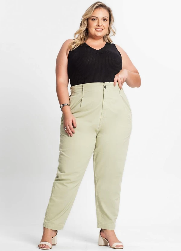 Secret Glam - Regata Plus Size em Ribana Canelada Preto 3