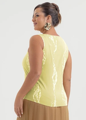 Cativa - Regata Plus Size em Viscose Caramelo - CATIVA