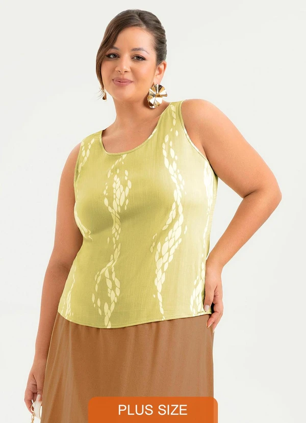 Cativa - Regata Plus Size em Viscose Caramelo 1