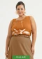 Cativa - Regata Plus Size em Viscose Laranja Escuro - variação: Laranja Escuro