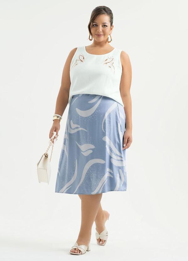 Cativa - Regata Plus Size em Viscose Off White 4