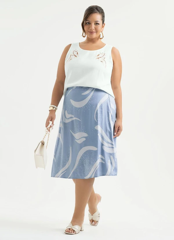 Cativa - Regata Plus Size em Viscose Off White 4