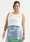 Cativa - Regata Plus Size em Viscose Off White - variação: Off White