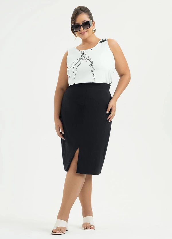 Cativa - Regata Plus Size em Viscose Off White 3