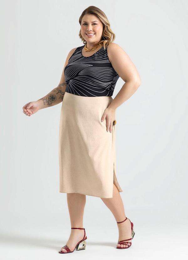 Cativa - Regata Plus Size em Viscose Preto 4