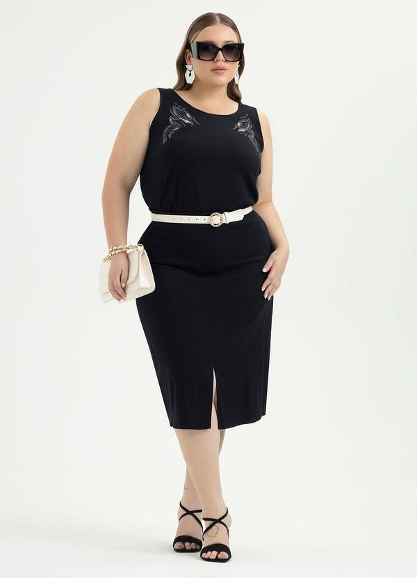 Cativa - Regata Plus Size em Viscose Preto 4