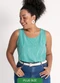 Habana - Regata Plus Size em Viscose  Verde  - variação: Verde