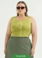 Cativa - Regata Plus Size em Viscose Verde - variação: Verde