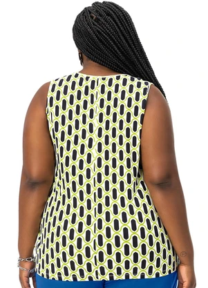 Secret Glam - Regata Plus Size em Viscotorcion Verde - SECRET GLAM