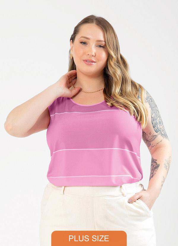 Cativa - Regata Plus Size Misturinha Rosa