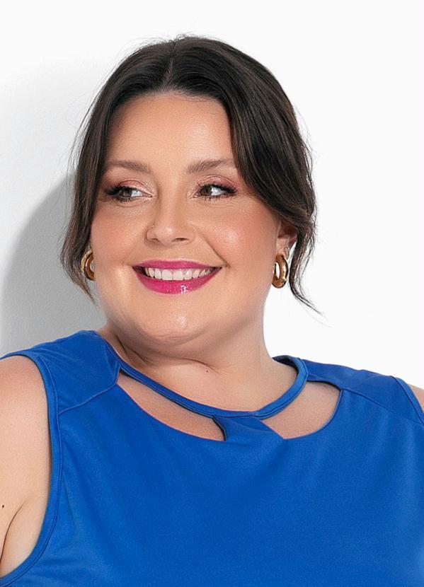 Marguerite - Regata Royal com Recortes Vazados Plus Size 3