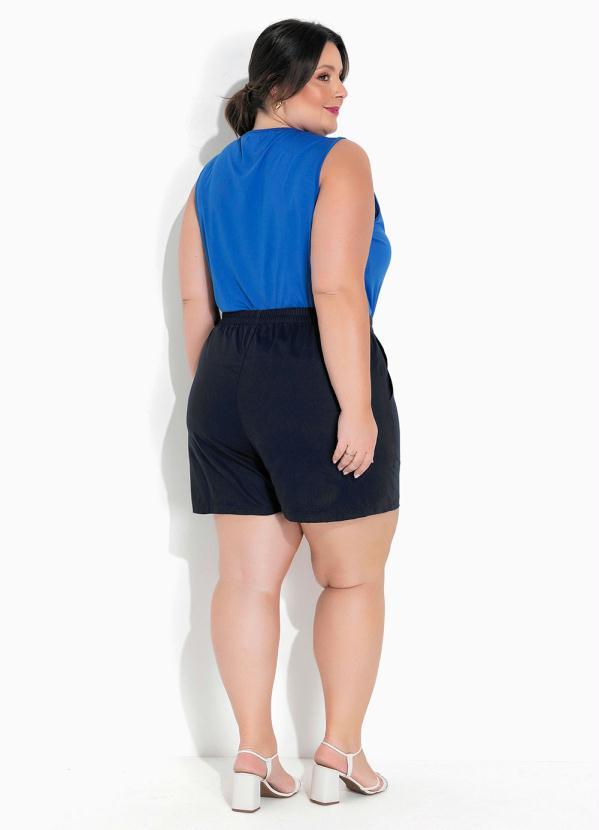 Marguerite - Regata Royal com Recortes Vazados Plus Size 5