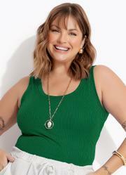 Regata Verde em Canelado