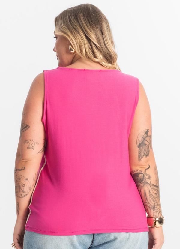 Secret Glam - Regata Viscose Lisa Plus Size Rosa 3