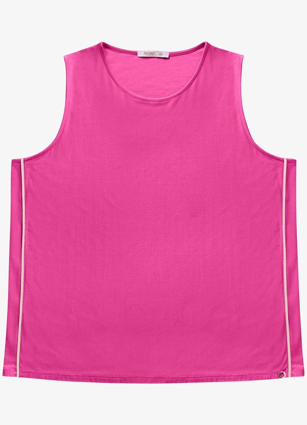 Secret Glam - Regata Viscose Lisa Plus Size Rosa 5