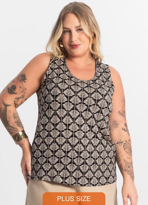 Secret Glam - Regata Viscose Plus Size Preto