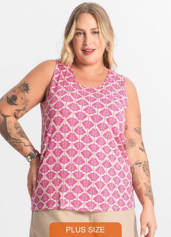 Secret Glam - Regata Viscose Plus Size Rosa