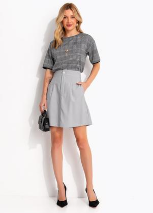Saia (Cinza Claro) em Viscose com Poli�ster